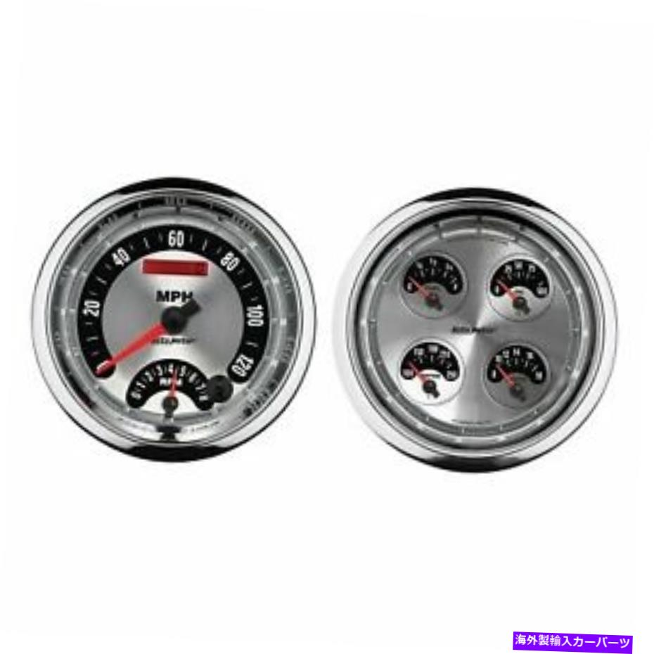 タコメーター アメリカの筋肉のクワッドゲージ /タコメーター /スピードメーターキット用のオートメーター-1205 Auto Meter For American Muscle Quad Gauge / Tachometer / Speedometer Kit - 1205【並行輸入品】