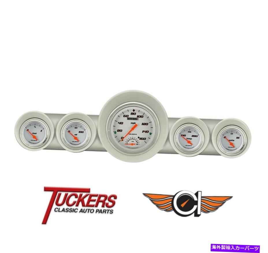 タコメーター 1959-60シボレーカー速度ホワイトゲージセットTach Classic Instruments CH59VSW65 1959-60 Chevy Car Velocity White Gauge Set Tach Classic Instruments CH59VSW65【並行輸入品】