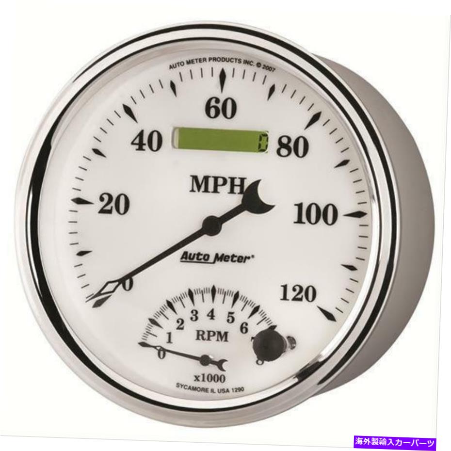 タコメーター Autometer 1290 Old Tyme White II Analog Gauge Kit SpeedおよびTach 5in。 AutoMeter 1290 Old Tyme White II Analog Gauge Kit Speed and Tach 5in.【並行輸入品】