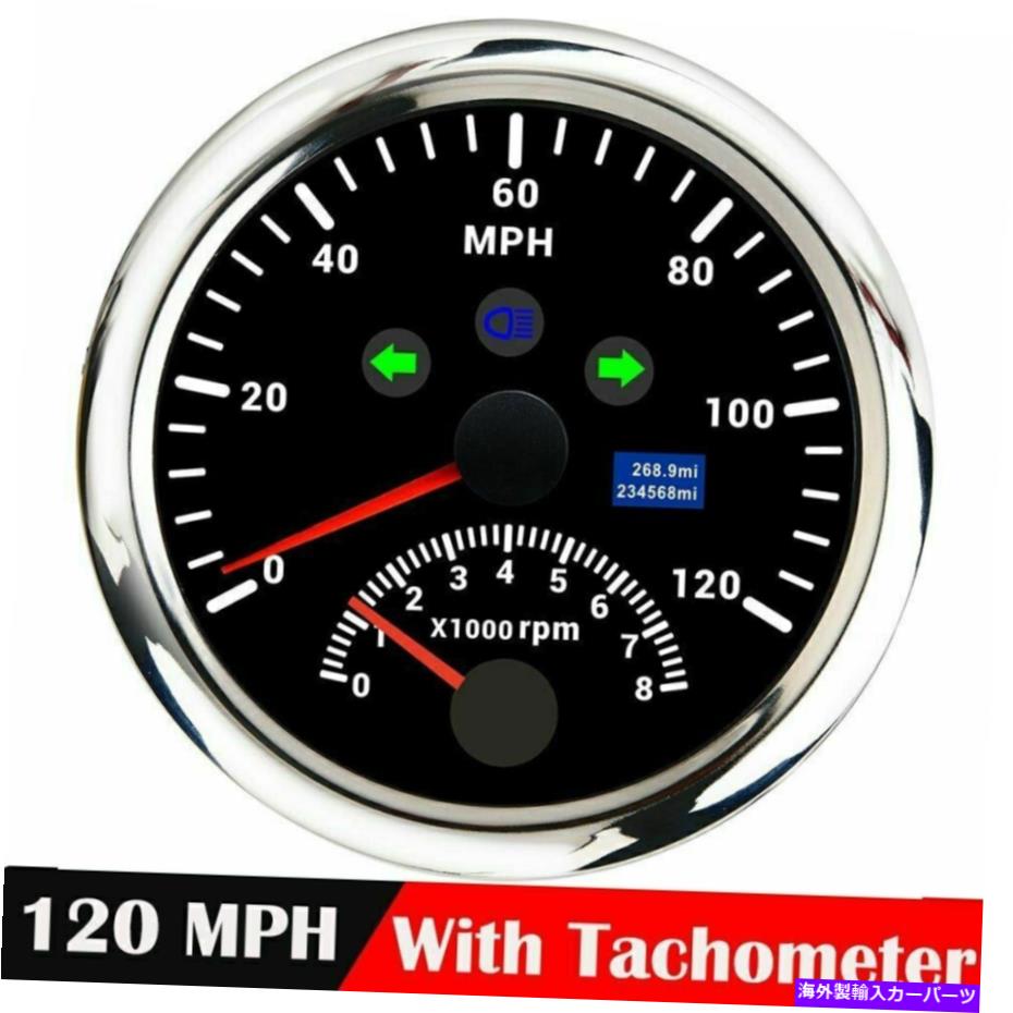 タコメーター 85mm gps速度計ゲージ0-200mphでタコメーター8000 rpm for car boat atv 85mm GPS Speedometer Gauge 0-200MPH With Tachometer 8000 RPM for Car Boat ATV【並行輸入品】