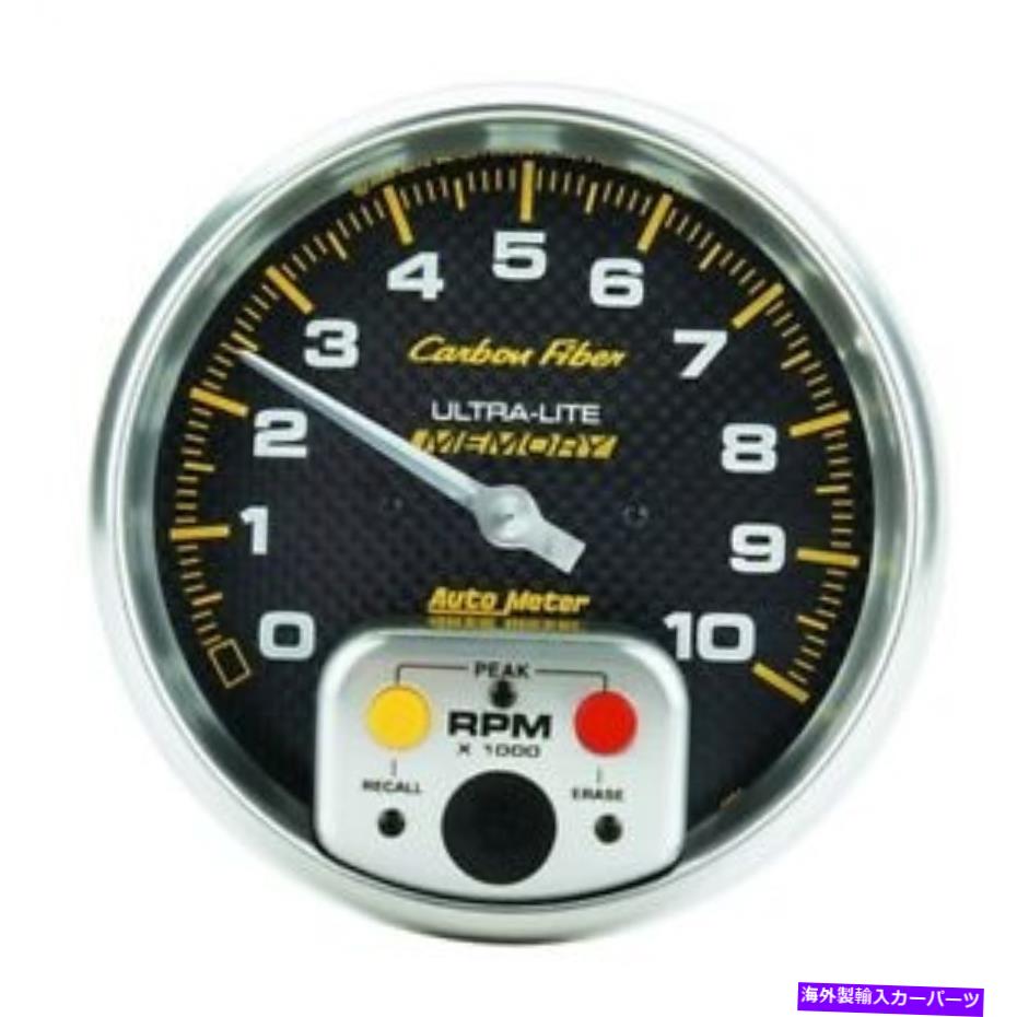 タコメーター 自動車4894カーボンファイバー電気インダッシュタコメーター AutoMeter 4894 Carbon Fiber Electric In-Dash Tachometer【並行輸入品】