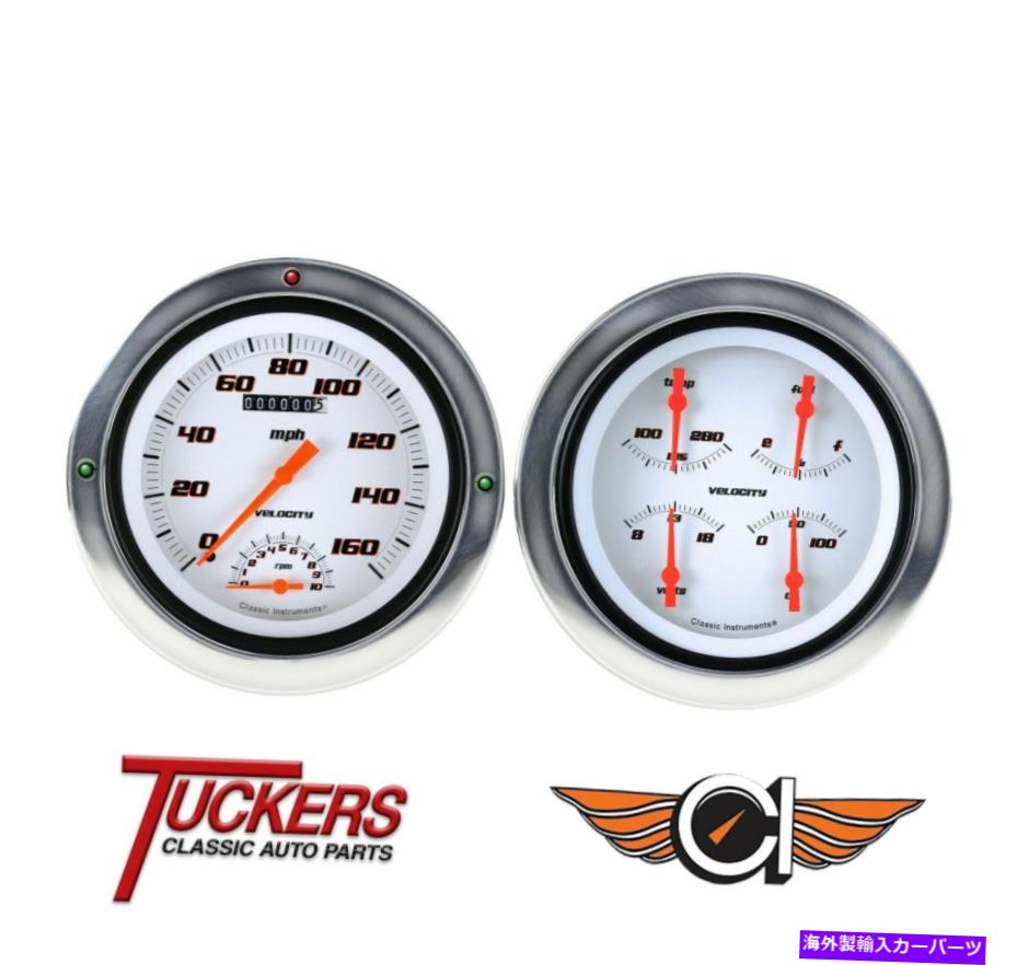 タコメーター 1954 1955 Chevy 3100 Truck Tach Gauges、Classic Instruments CT54VSW62、vs White 1954 1955 Chevy 3100 Truck Tach Gauges, Classic Instruments CT54VSW62, VS White【並行輸入品】