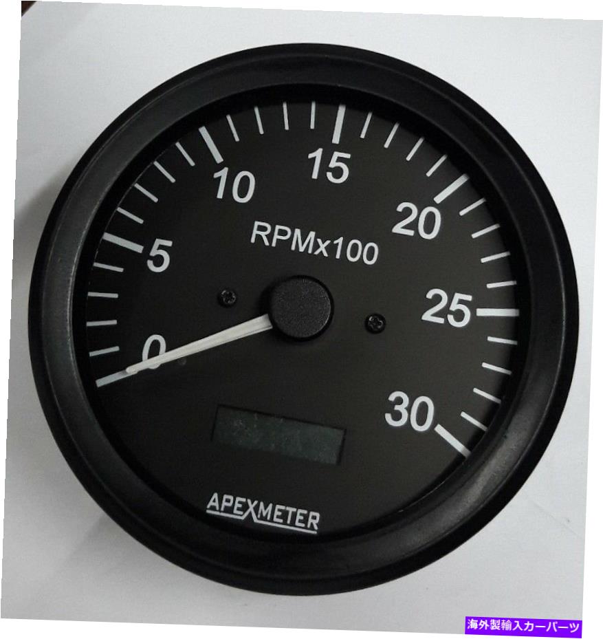 タコメーター タコメーター/時間メーター0-3000 rpmオルタネーター信号ゲージブラックベゼル100mm dia Tachometer/Hourmeter 0-3000 RPM Alternator Signal Gauge Black Bezel 100mm Dia【並行輸入品】