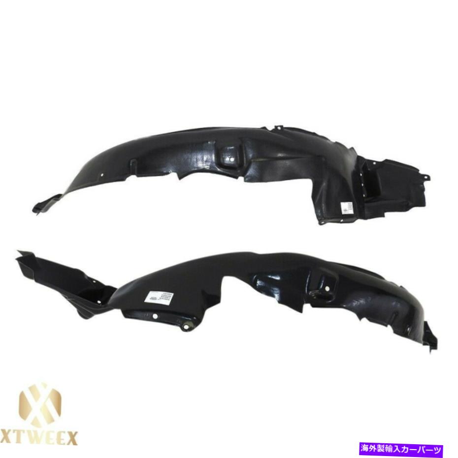 フェンダーライナー 左+右サイドフェンダーライナースプラッシュシールドペア05-06ヒュンダイティブロンにセット Left+Right Side Fender Liner Splash Shield Pair Set For 05-06 Hyundai Tiburon【並行輸入品】