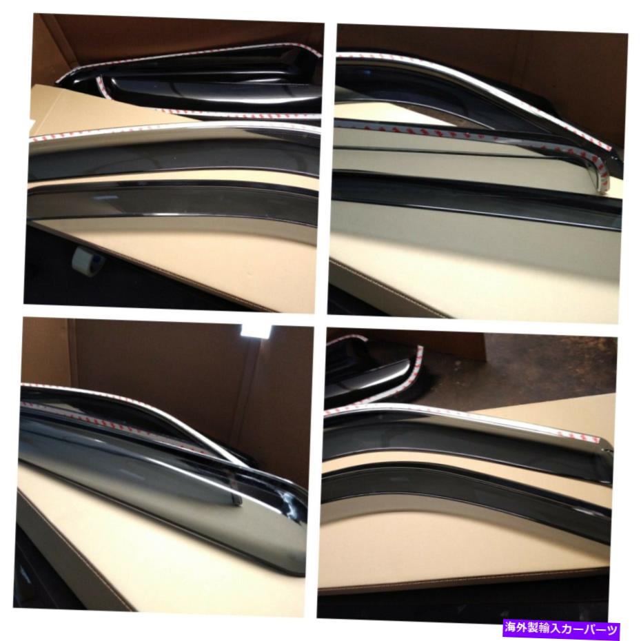バグシールド GMCシボレー拡張タクシーウィンドウデフレクター/レインガードの煙 GMC CHEVY EXTENDED CAB WINDOW DEFLECTOR/RAIN GUARD SMOKE【並行輸入品】