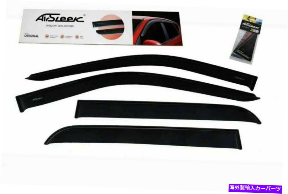 バグシールド シボレーシルバラードGMCシエラ2014-19クルーキャブのレインガードウィンドウディフレクター Rain Guard window deflectors for Chevrolet Silverado GMC Sierra 2014-19 Crew Cab【並行輸入品】