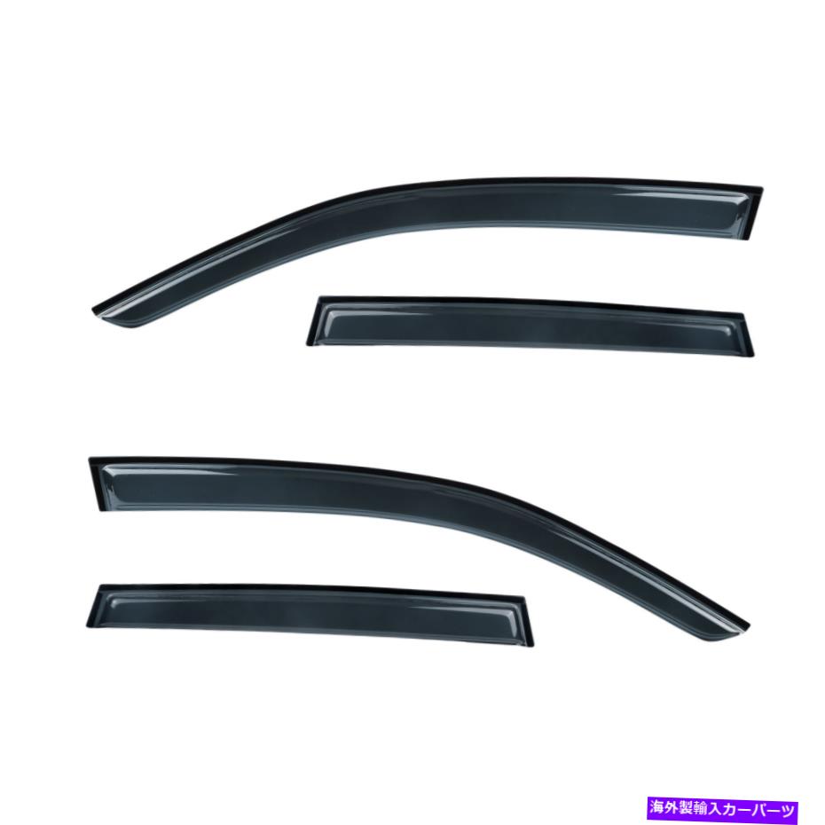 バグシールド ウィンドウバイザーフィット2014-2018スバルフォレスターデフレクターレインガードベントシェード4pc Window Visor fit 2014-2018 Subaru Forester Deflector Rain Guards Vent Shade 4pc【並行輸入品】