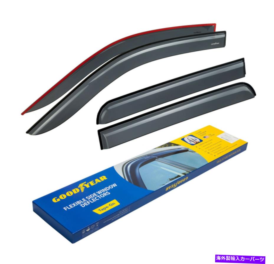 バグシールド Ford F-150 2009-2014 SuperCrew Tape-On 4PCSのグッドイヤーウィンドウディフレクター94155 GOODYEAR Window deflectors 94155 for Ford F-150 2009-2014 SuperCrew Tape-on 4pcs【並行輸入品】