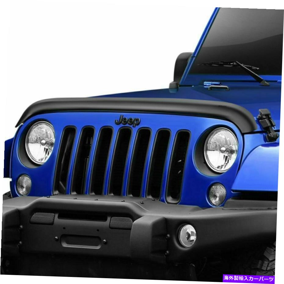 バグシールド ラグラーのラグラーのマットブラックフードバグデフレクターJK JKU 07-18-11348.02 Rugged Ridge Matte Black Hood Bug Deflector For Wrangler JK JKU 07-18 - 11348.02【並行輸入品】