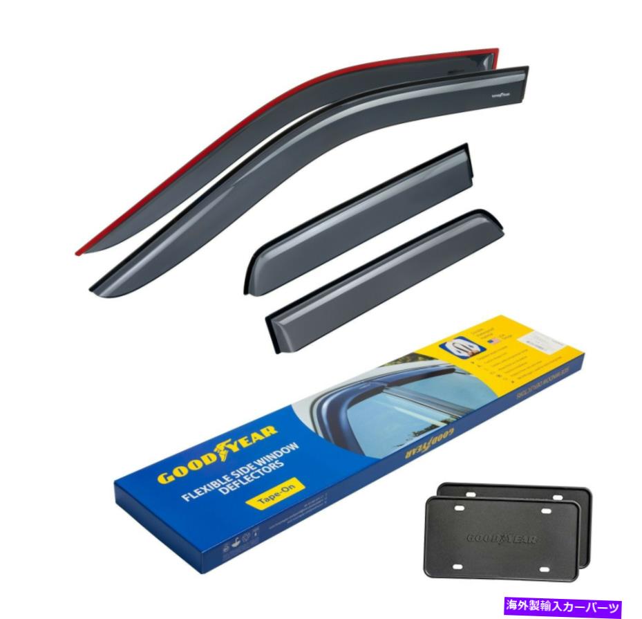 バグシールド サイドディフレクター09-18ダッジラム1500クアッドキャブシャッタープルーフのレインガード Side Deflectors Rain Guards for 09-18 Dodge RAM 1500 Quad Cab SHATTERPROOF【並行輸入品】