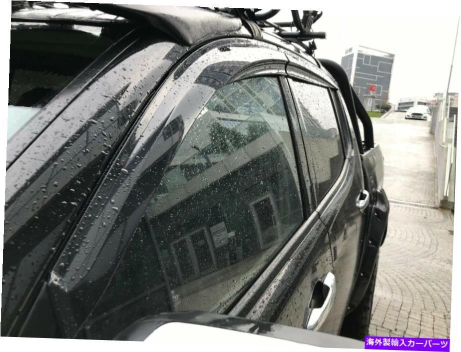 バグシールド 三菱L200のウィンドウバイザーレインガードトリトンピックアップ2007-2014 Window Visor Rain GUARD FOR MITSUBISHI L200 PICK UP TRITON PICKUP 2007-2014【並行輸入品】