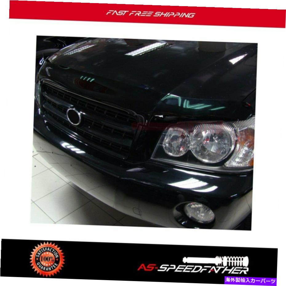 バグシールド 2001年から2007年のトヨタハイランダーブラックフードデフレクターバグシールド For 2001-2007 Toyota Highlander Black Hood Deflector Bug Shield【並行輸入品】