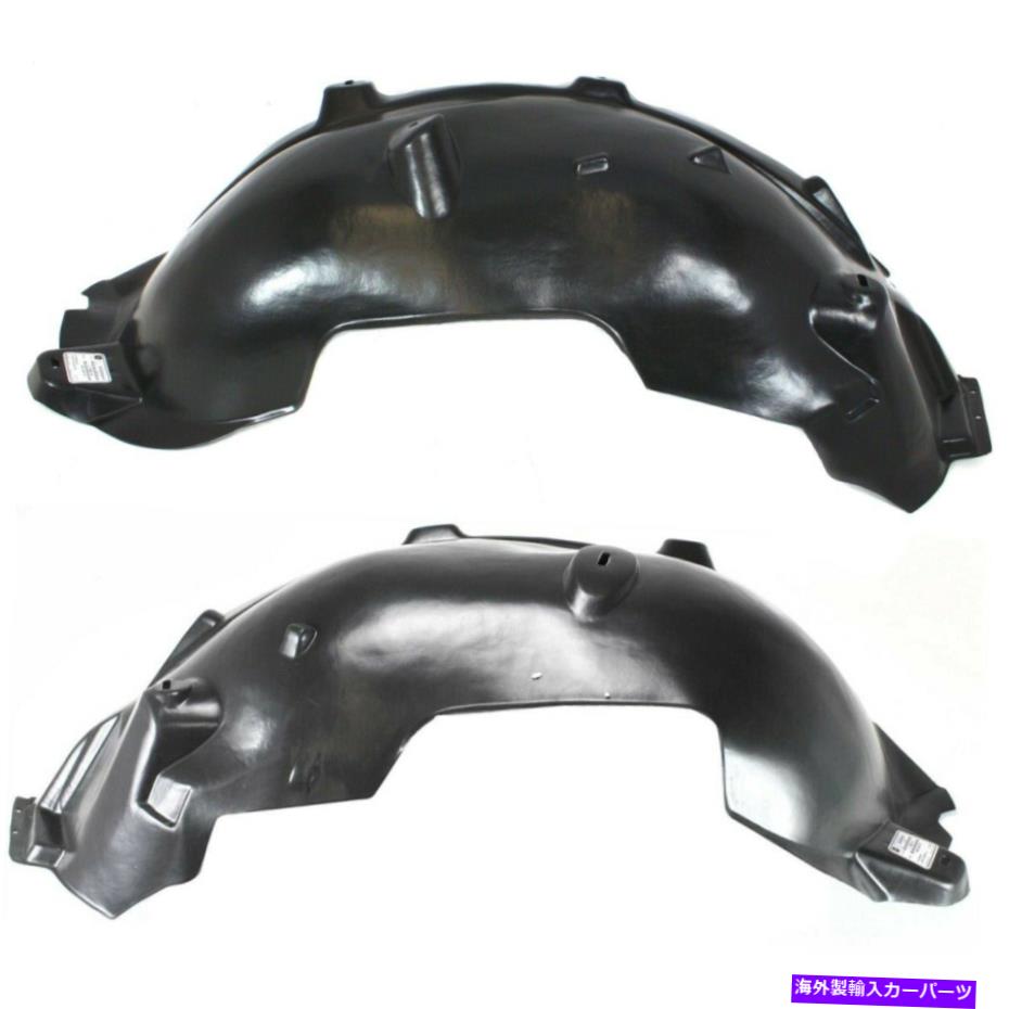 フェンダーライナー メルセデスMLクラスLH＆RHの2つのフェンダーライナーのフロント左と右のペアセット Pair Set of 2 Fender Liners Front Left-and-Right for Mercedes ML Class LH & RH【並行輸入品】