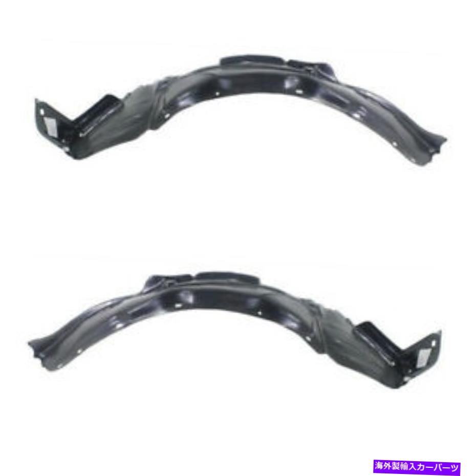 フェンダーライナー 02-05のシビックフロントスプラッシュシールドインナーフェンダーライナーパネル左右セットペア For 02-05 Civic Front Splash Shield Inner Fender Liner Panel Left Right SET PAIR【並行輸入品】