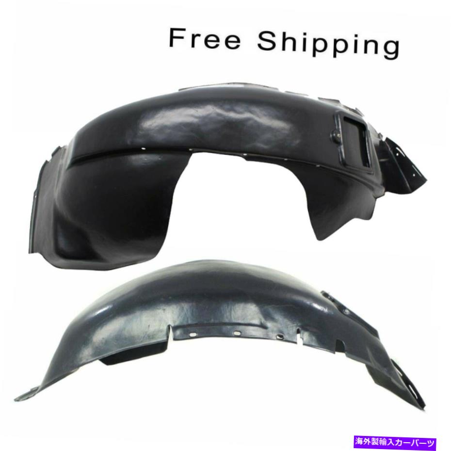 フェンダーライナー 2つのドライバーと助手席側のフェンダーライナーのフロントセット03-06シボレーSSR Front Set of 2 Driver and Passenger Side Fender Liner Fits 03-06 Chevrolet SSR【並行輸入品】