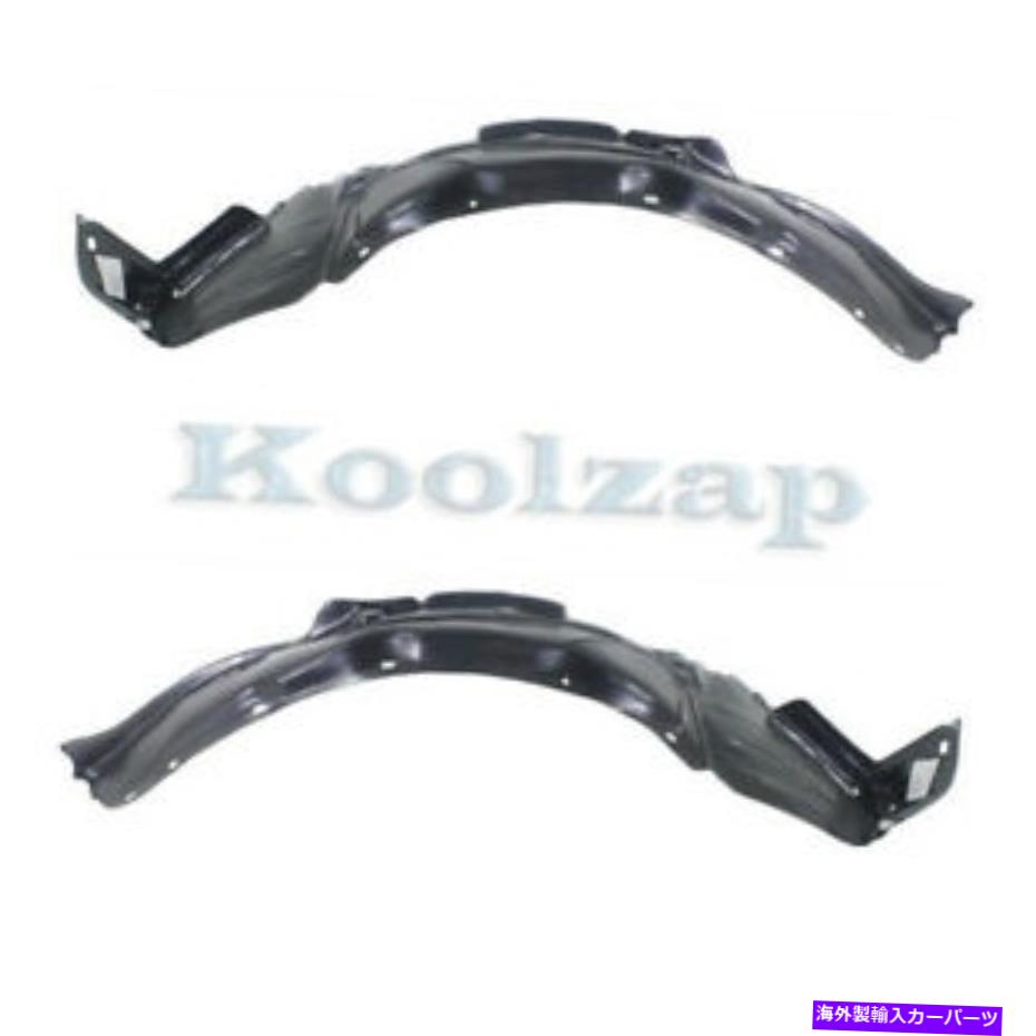 フェンダーライナー 02-05のシビックフロントスプラッシュシールドインナーフェンダーライナーパネル左右セットペア For 02-05 Civic Front Splash Shield Inner Fender Liner Panel Left Right SET PAIR【並行輸入品】