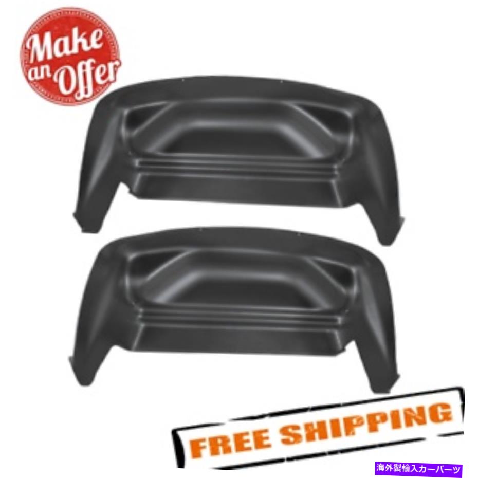 フェンダーライナー ハスキーライナー79001リアブラックホイールウェルガード Husky Liners 79001 Rear Black Wheel Well Guards【並行輸入品】