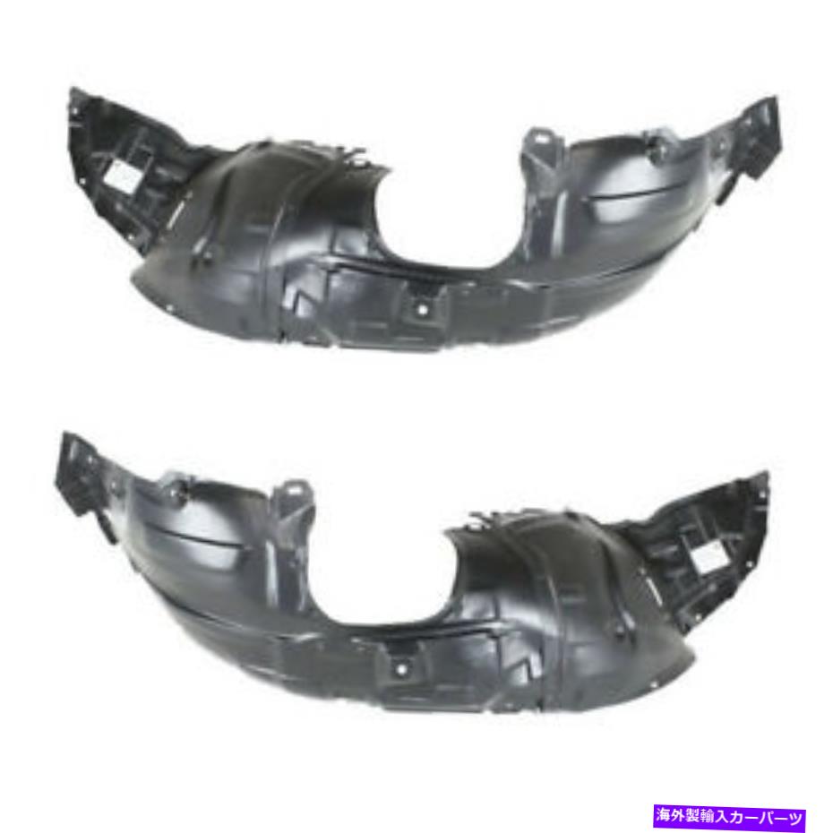 フェンダーライナー 04-09マツダ3フロントスプラッシュシールドインナーフェンダーライナーパネルプラスチックセットペア For 04-09 Mazda3 Front Splash Shield Inner Fender Liner Panel Plastic SET PAIR【並行輸入品】