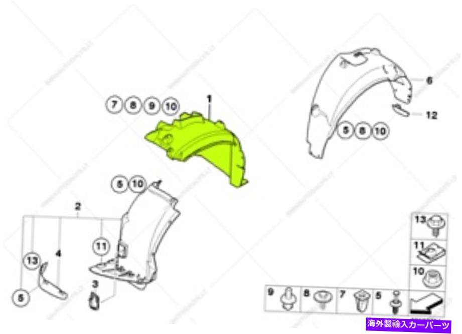 フェンダーライナー BMW 1シリーズE81 E87 E87LCI OEMフェンダーライナースプラッシュガード51717059371フロント左 BMW 1 Series E81 E87 E87LCI OEM Fender Liner Splash Guard 51717059371 Front Left【並行輸入品】