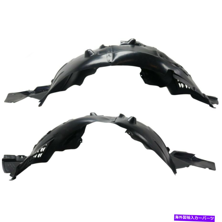 フェンダーライナー メルセデスLH＆RH C63 AMGの2つの前面左と右のペアフェンダーライナーセット Pair Fender Liners Set of 2 Front Left-and-Right for Mercedes LH & RH C63 AMG S【並行輸入品】