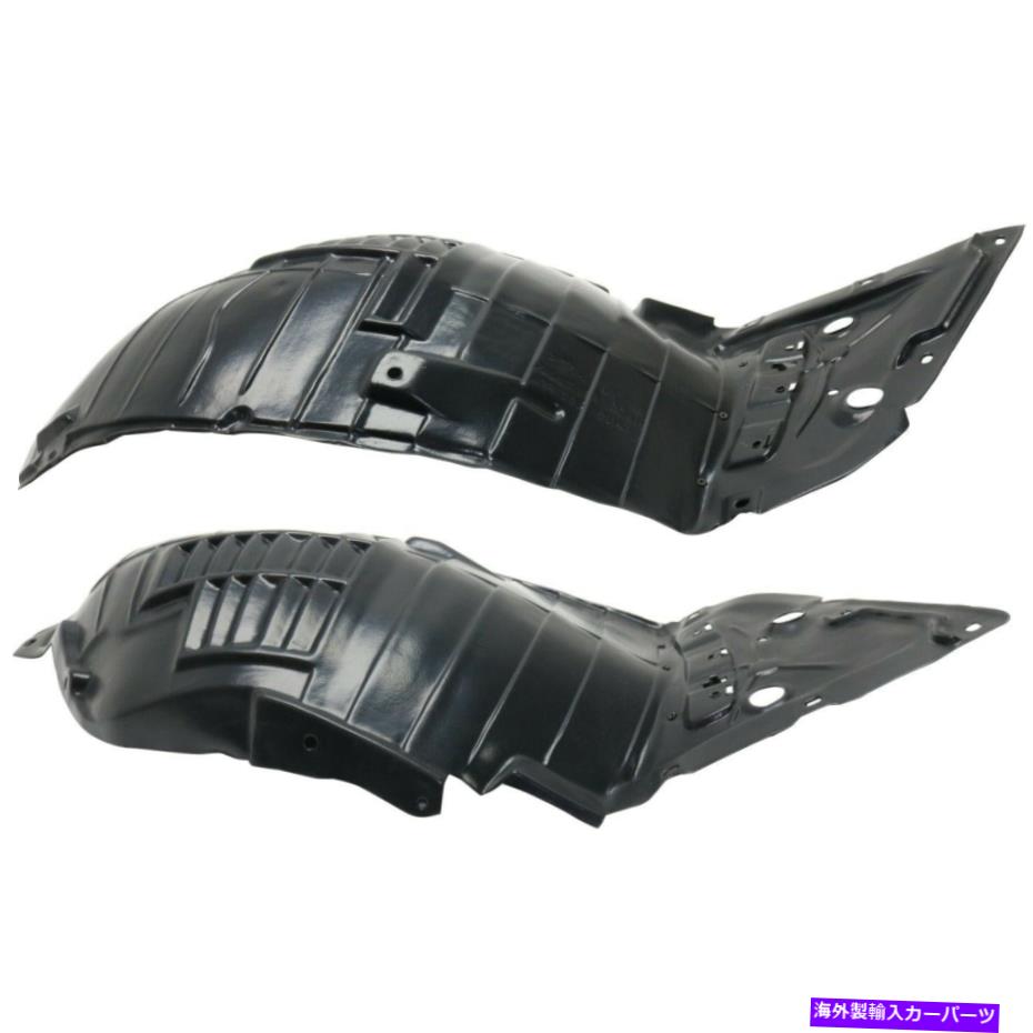 フェンダーライナー Q50ペアの2つのフロントドライバーと助手席側LH RHの新しいフェンダーライナーセット New Fender Liners Set of 2 Front Driver & Passenger Side LH RH for Q50 Pair【並行輸入品】