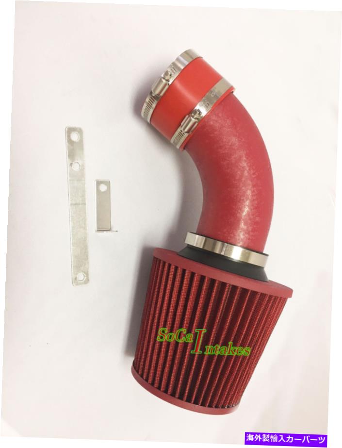 USエアインテーク インナーダクト 2001年から2003年のフォードレンジャー4.0L V6 SOHCのすべての赤いコーティングされた空気吸気キット＆フィルター ALL RED COATED Air Intake Kit & Filter For 2001-2003 Ford Ranger 4.0L V6 SOHC【並行輸入品】