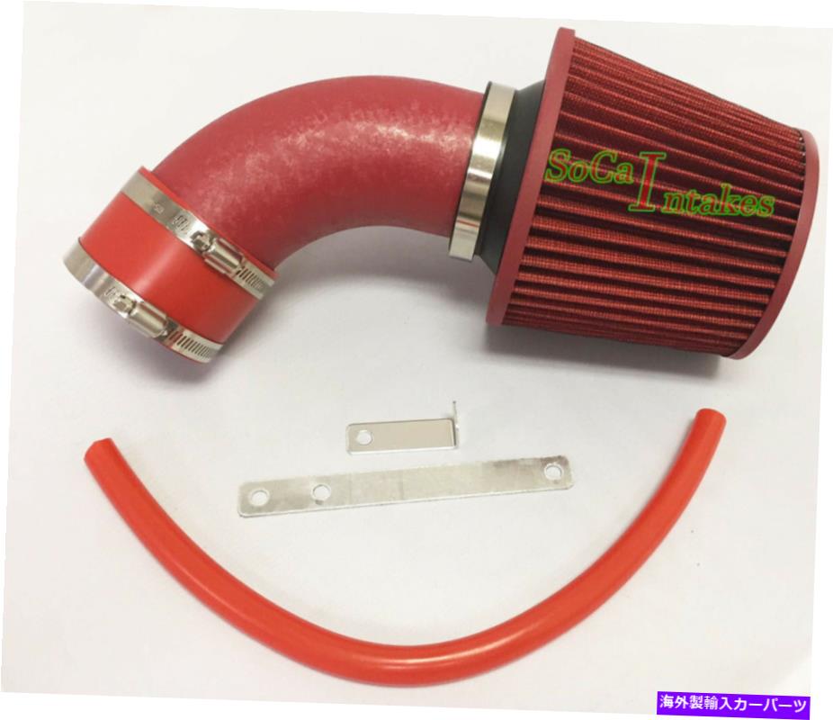 USエアインテーク インナーダクト 2001年から2005年のヒュンダイアクセント1.6L L4のすべての赤いコーティングされた空気吸気キットとフィルター ALL RED COATED Air Intake Kit & Filter For 2001-2005 Hyundai Accent 1.6L L4【並行輸入品】