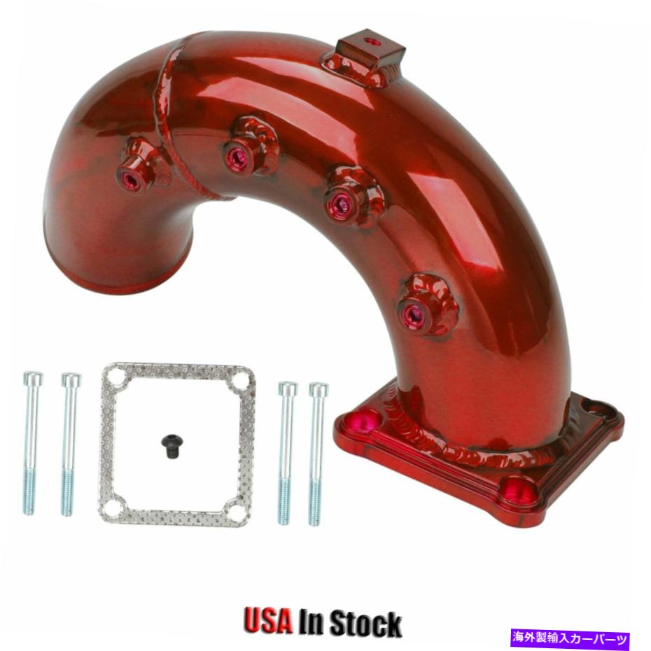 USエアインテーク インナーダクト フィット98.5-02ダッジラム5.9Lカミンズディーゼル空気吸気肘チューブホーンチャージレッド Fit 98.5-02 Dodge Ram 5.9L Cummins Diesel Air Intake Elbow Tube Horn Charge Red【並行輸入品】