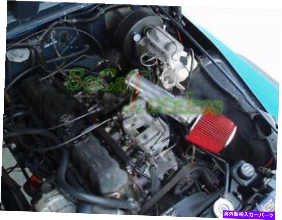 USエアインテーク インナーダクト 1991-1995のブラックレッドロングエアインテークキットジープラングラー2.5L 4.0L L4 I6 Black Red Long Air Intake Kit For 1991-1995 Jeep Wrangler 2.5L 4.0L L4 I6【並行輸入品】