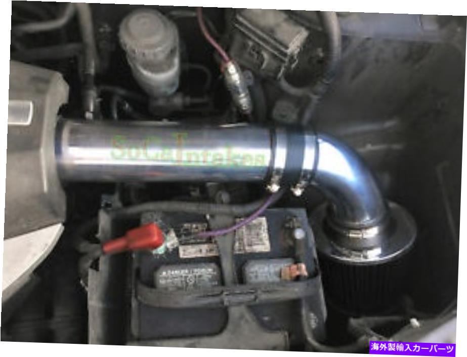 USエアインテーク インナーダクト 2PC 2006-2008のブラックエアインテークシステムキット＆フィルターホンダリッジライン3.5L V6 Black Air Intake System Kit&Filter For 2pc 2006-2008 Honda Ridgeline 3.5L V6【並行輸入品】