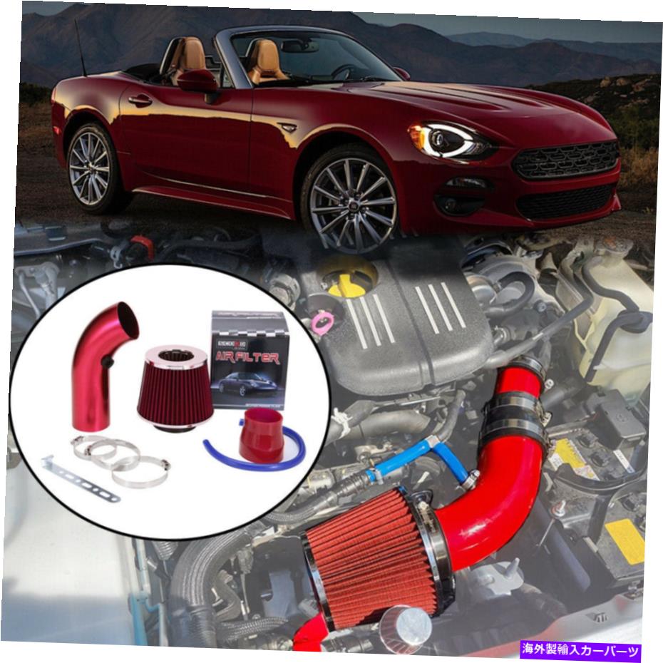 USエアインテーク インナーダクト 3 '' Car Cold Air Intake Filter System Dry Flow Hose Pipe Kit for Fiat 124 Spider 3'' Car Cold Air Intake Filter System Dry Flow Hose Pipe Kit for Fiat 124 Spider【並行輸入品】