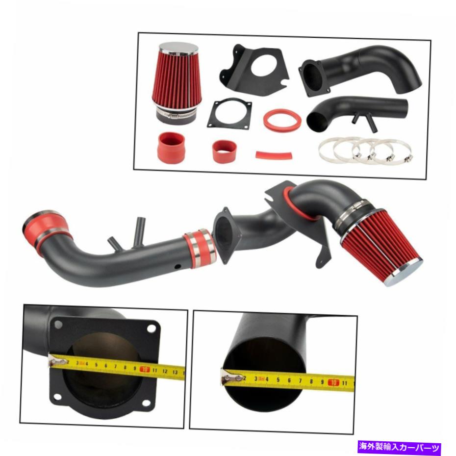 USエアインテーク インナーダクト Ford 96-04 Mustang GT 4.6L V8 Cold Air Intake Kit+ Dry Filter Black＆Red FOR FORD 96-04 Mustang GT 4.6L V8 COLD AIR INTAKE KIT+ DRY FILTER BLACK&RED【並行輸入品】