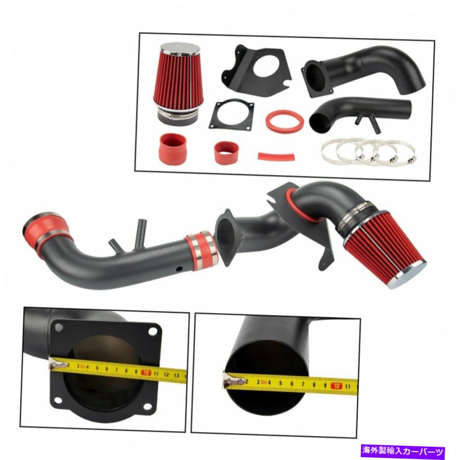 USエアインテーク インナーダクト フォードマスタングGT 1996-2004 4.6L V8用のコールドエアインテークキット付きブラックエアフィルター Cold Air Intake Kit w/Black Air Filter for Ford Mustang GT 1996-2004 4.6L V8【並行輸入品】
