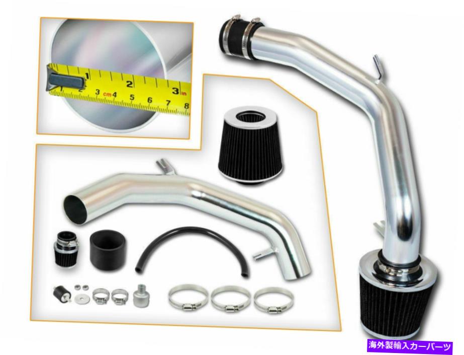 USエアインテーク インナーダクト VW 99-05 Golf Jetta 1.8T 2.0L用ブラックコールドエアインテークキット+ドライフィルター BLACK COLD AIR INTAKE KIT+DRY FILTER FOR VW 99-05 Golf Jetta 1.8T 2.0L【並行輸入品】