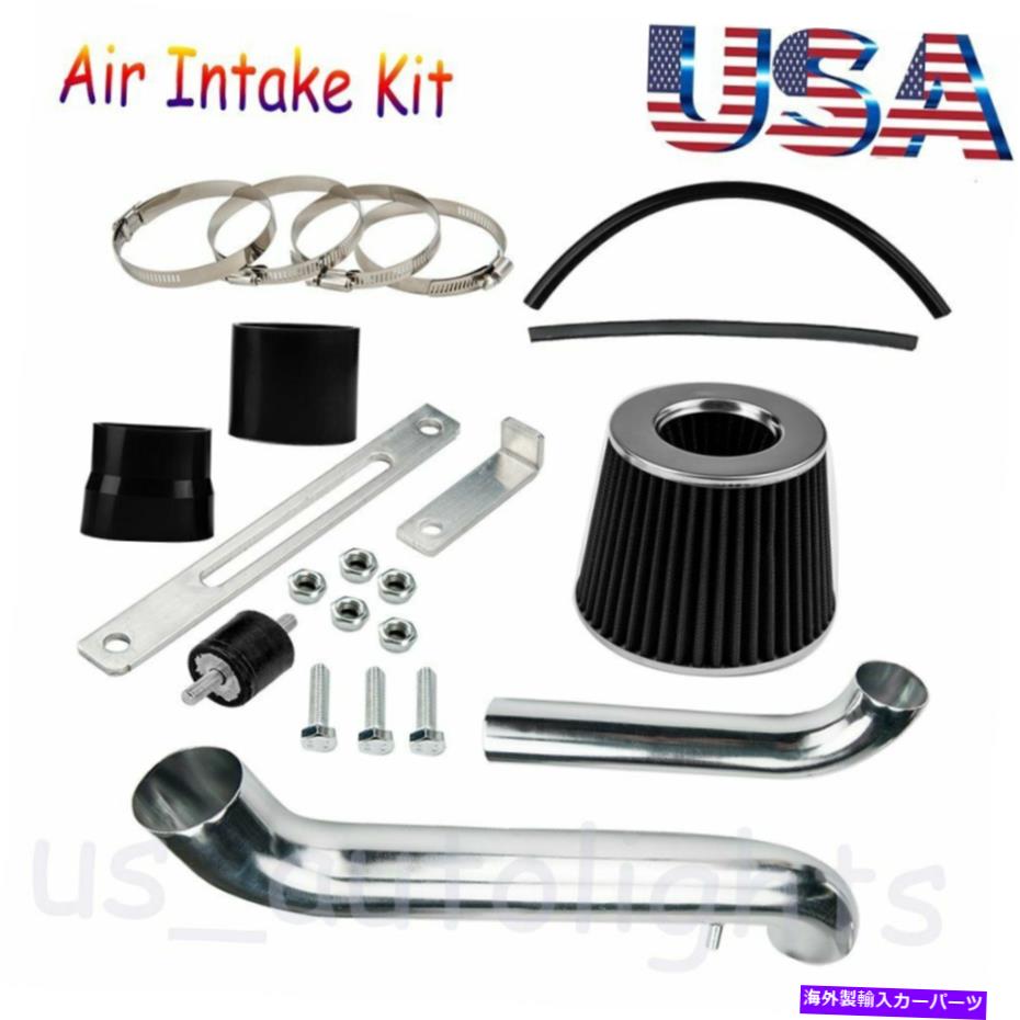 USエアインテーク インナーダクト 94-02ホンダアコード2.2L/2.3L L4コールドエアインテーク誘導キット +フィルター BLACK For 94-02 Honda Accord 2.2L/2.3L L4 Cold Air Intake Induction Kit + Filter【並行輸入品】