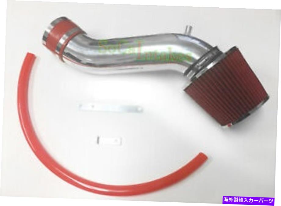 USエアインテーク インナーダクト 2014-2015のブラックレッドエアインテークキット＆フィルタージープチェロキー3.2L V6 Black Red Air Intake Kit & Filter For 2014-2015 Jeep Cherokee 3.2L V6【並行輸入品】
