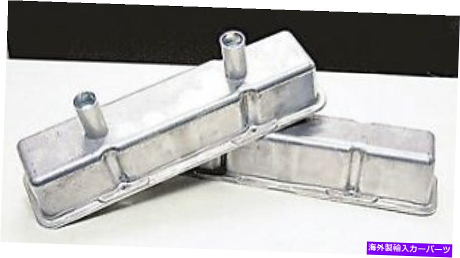 エンジンカバー 反逆エンジンバルブカバーセット7317; Chevy 262-400 SBC用の生のアルミニウム Renegade Engine Valve Cover Set 7317; Raw Aluminum for Chevy 262-400 SBC【並行輸入品】