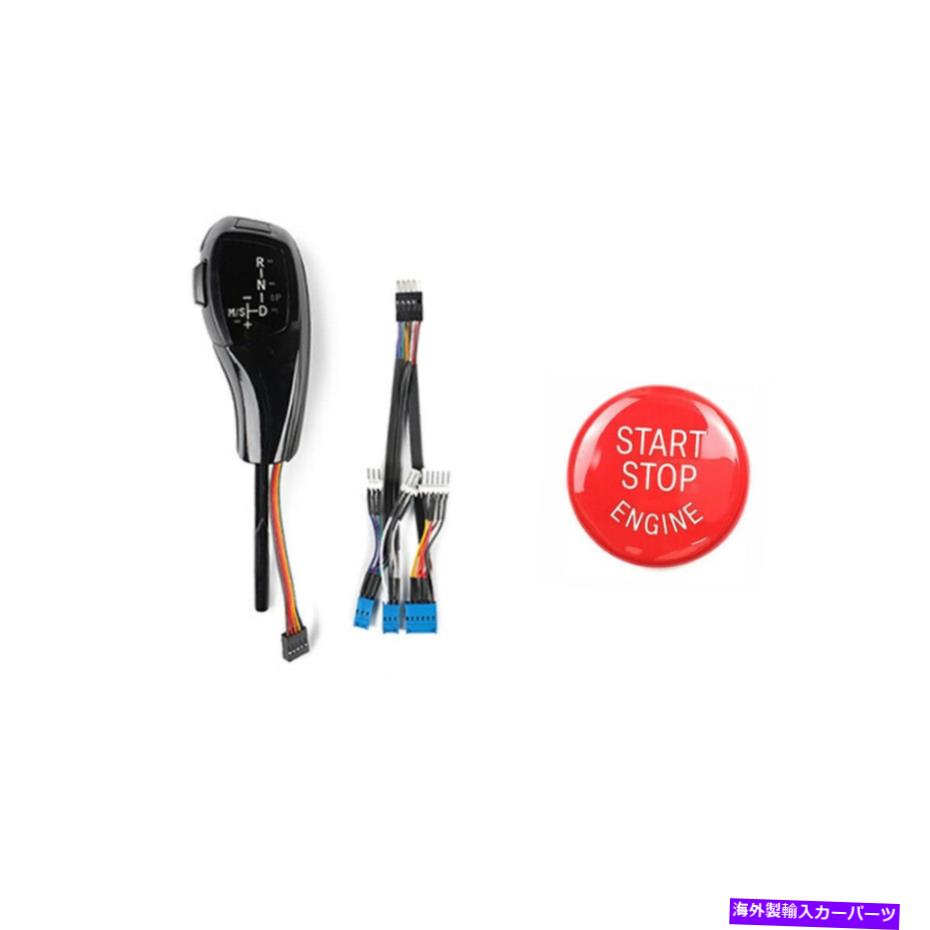 エンジンカバー BMW E84 X1 PRE-LCI 2010-2012のエンジンスタートストップカバー付きブラックLEDシフトノブ Black LED Shift Knob w/Engine START STOP Cover for BMW E84 X1 Pre-LCI 2010-2012【並行輸入品】