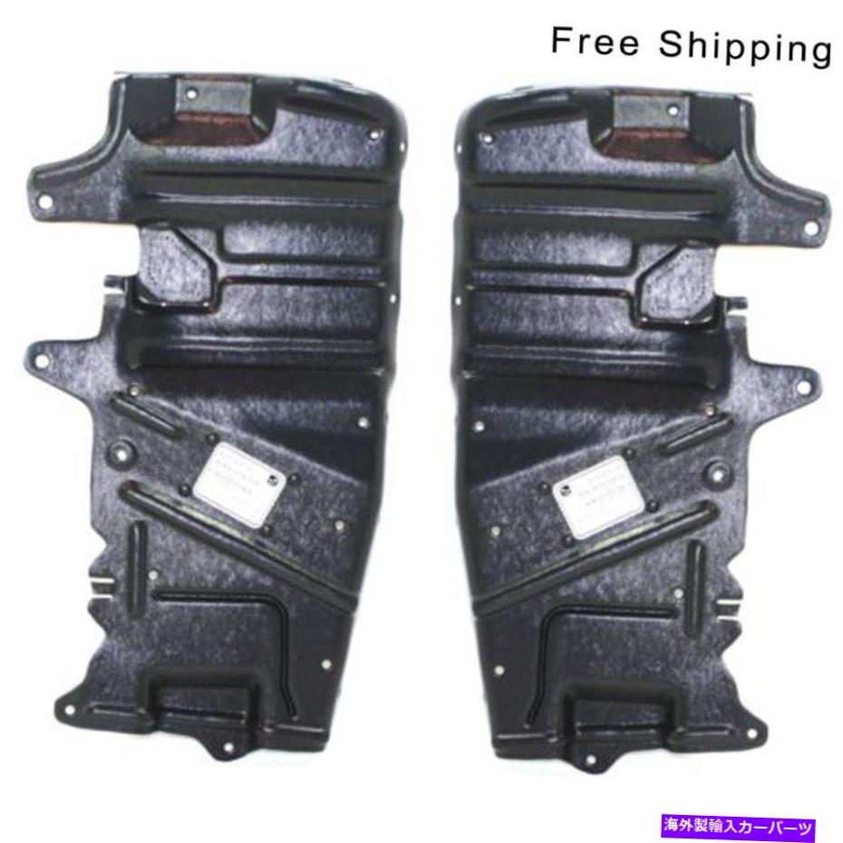 エンジンカバー 2 LH＆RHサイドのカバーパネルセットの下のエンジンスプラッシュシールドボルボV40 S40 Engine Splash Shield Under Cover Panel Set Of 2 LH & RH Side Fits Volvo V40 S40【並行輸入品】