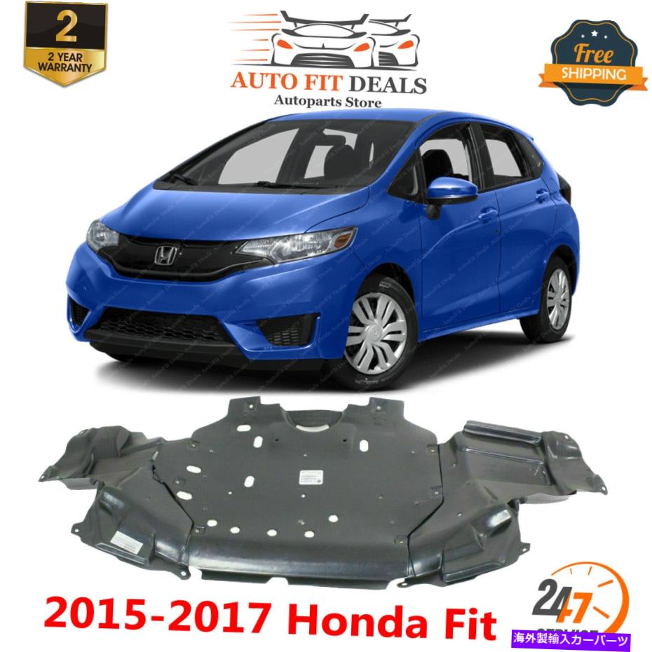 エンジンカバー 2015-2017のカバープラスチックの下のフロントエンジンスプラッシュシールドホンダフィット Front Engine Splash Shield Under Cover Plastic For 2015-2017 Honda Fit【並行輸入品】