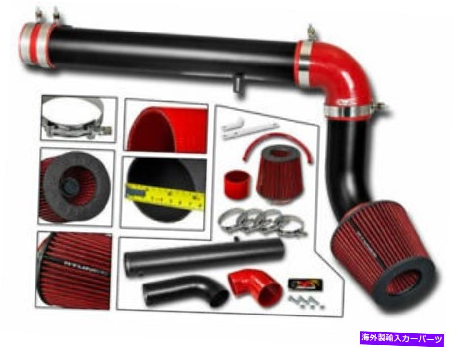 USエアインテーク インナーダクト 05-10のコールドエアインテークキットマットブラック +赤いフィルター300 2.7L V6 Cold Air Intake Kit MATT BLACK + RED Filter For 05-10 Chrysler 300 2.7L V6【並行輸入品】