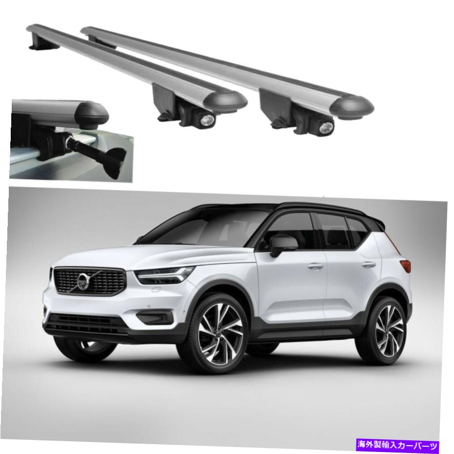 クロスバー ボルボXC40 SUVルーフラッククロスバークロスレールシルバー2 PCS用。 for VOLVO XC40 SUV Roof Rack Cross Bars Cross Rail Silver 2 Pcs.【並行輸入品】