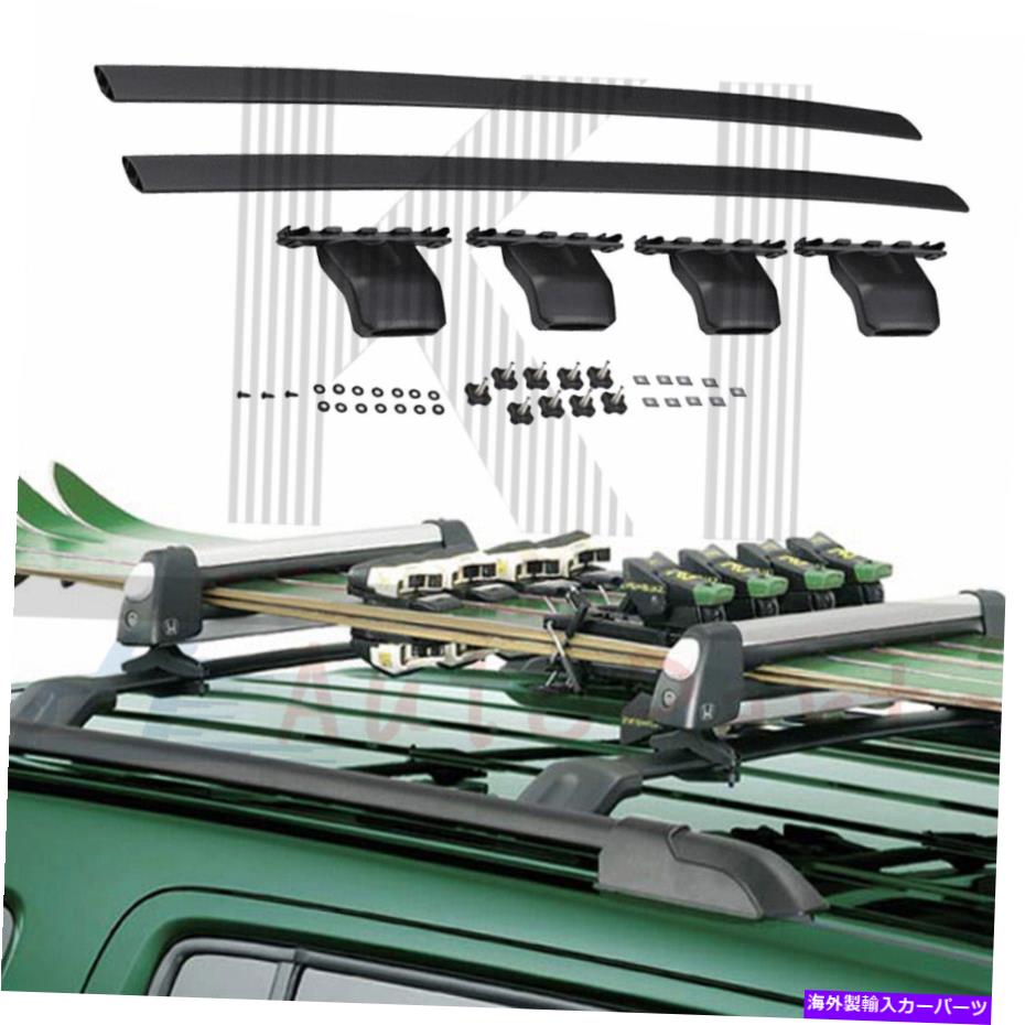 クロスバー 2009年から2015年のホンダパイロットのブラックルーフラッククロスバークロスバークロスバー荷物キャリア Black Roof Rack Cross Bar Crossbars Luggage Carrier For 2009-2015 Honda Pilot【並行輸入品】