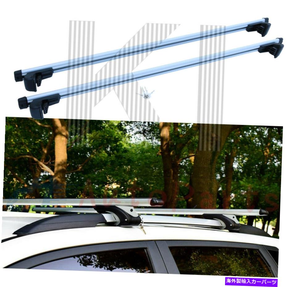クロスバー ペアカートップルーフラッククロスバー荷物荷物荷物荷物用荷物荷物荷物 Pair Car Top Roof Rack Cross Bars Luggage Rail Cargo Carrier For Cargo Luggage【並行輸入品】