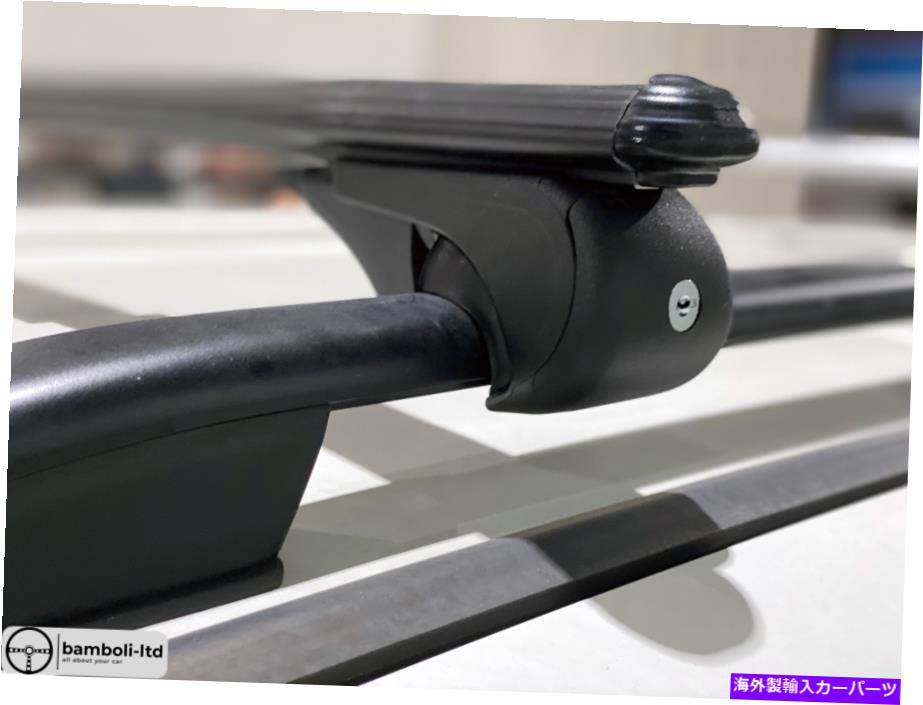 クロスバー Opel Frontera Sport 3Dトップルーフラッククロスバー1998-2004のブラックフィット Black Fit For OPEL Frontera Sport 3D Top Roof Rack Cross Bars 1998-2004【並行輸入品】