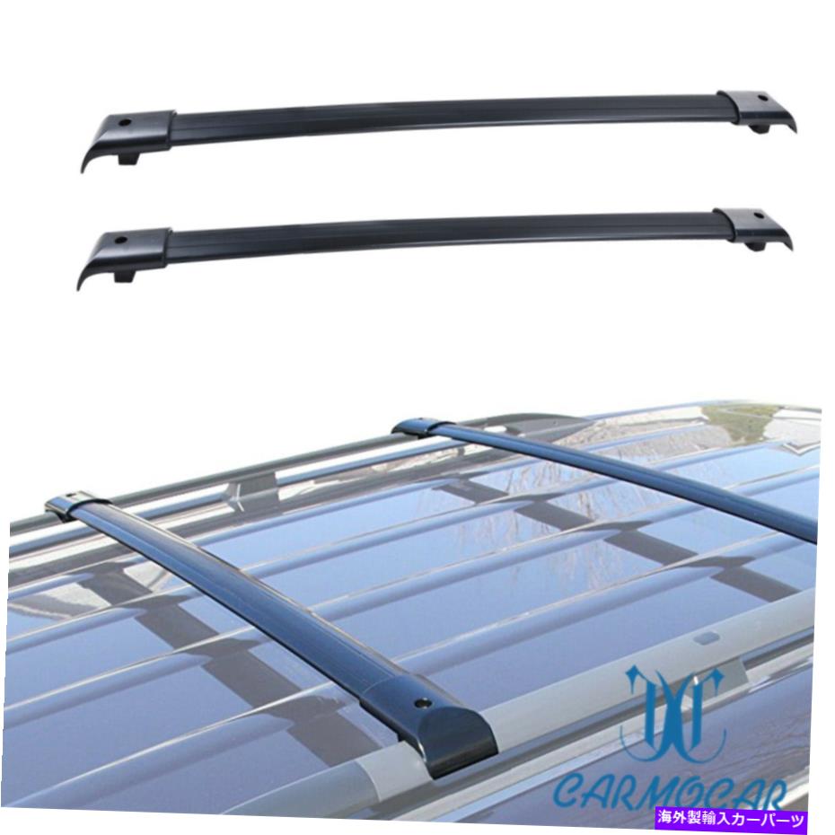クロスバー ホンダ05-10のセット（2） Set(2) For Honda 05-10 Odyssey Black Roof Rack Cargo Carrier Cross Bar Crossbars【並行輸入品】