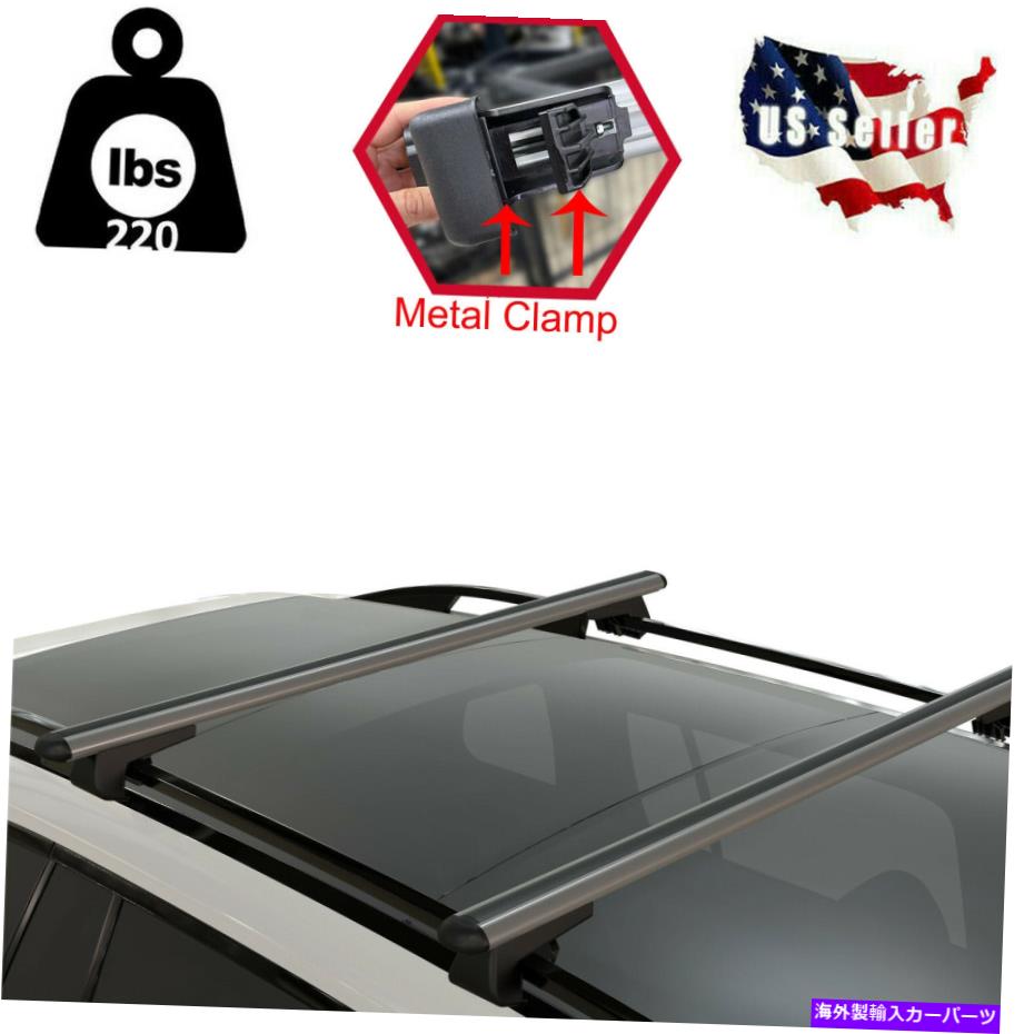 クロスバー フォルクスワーゲンティグアンメタルクランプルーフラッククロスバーキャリアレール用 FOR VOLKSWAGEN TIGUAN Metal Clamp Roof Rack Cross Bars Carrier Rails【並行輸入品】