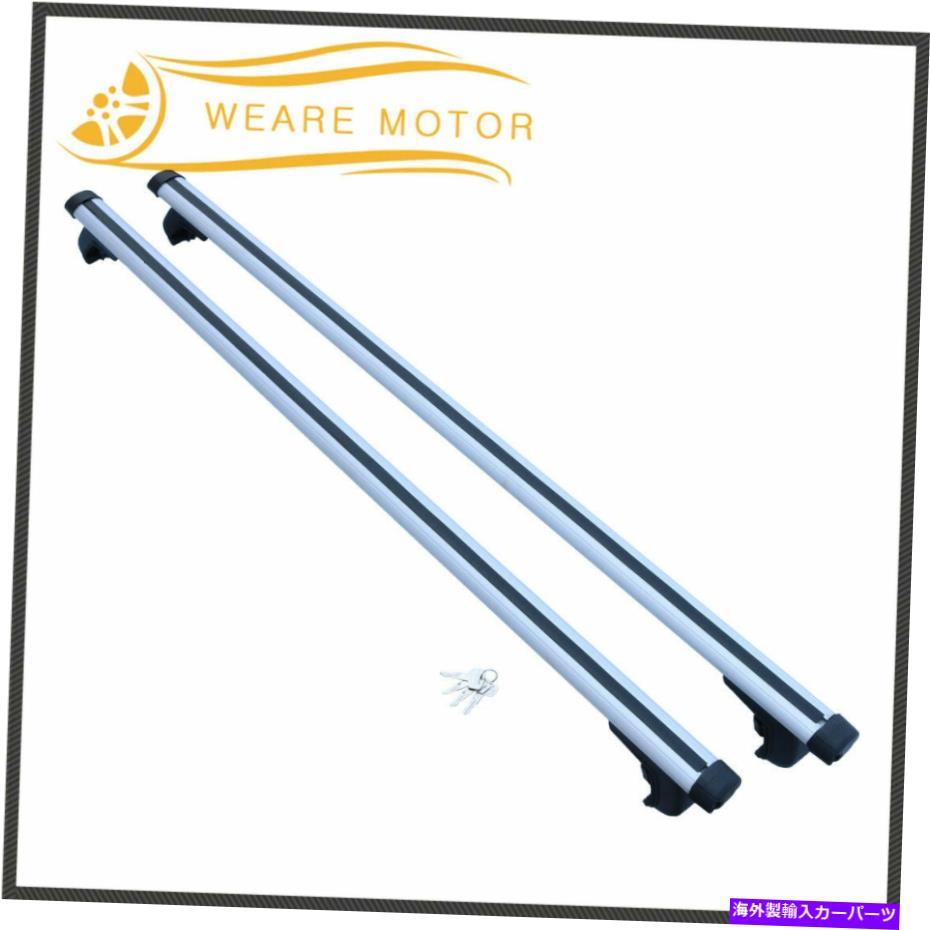 クロスバー 53 ''アルミニウムカートップクロスバールーフラッククロスバーセット貨物用荷物 53'' Pair Aluminum Car Top Cross Bar Roof Rack Crossbar Set For Cargo Luggage【並行輸入品】
