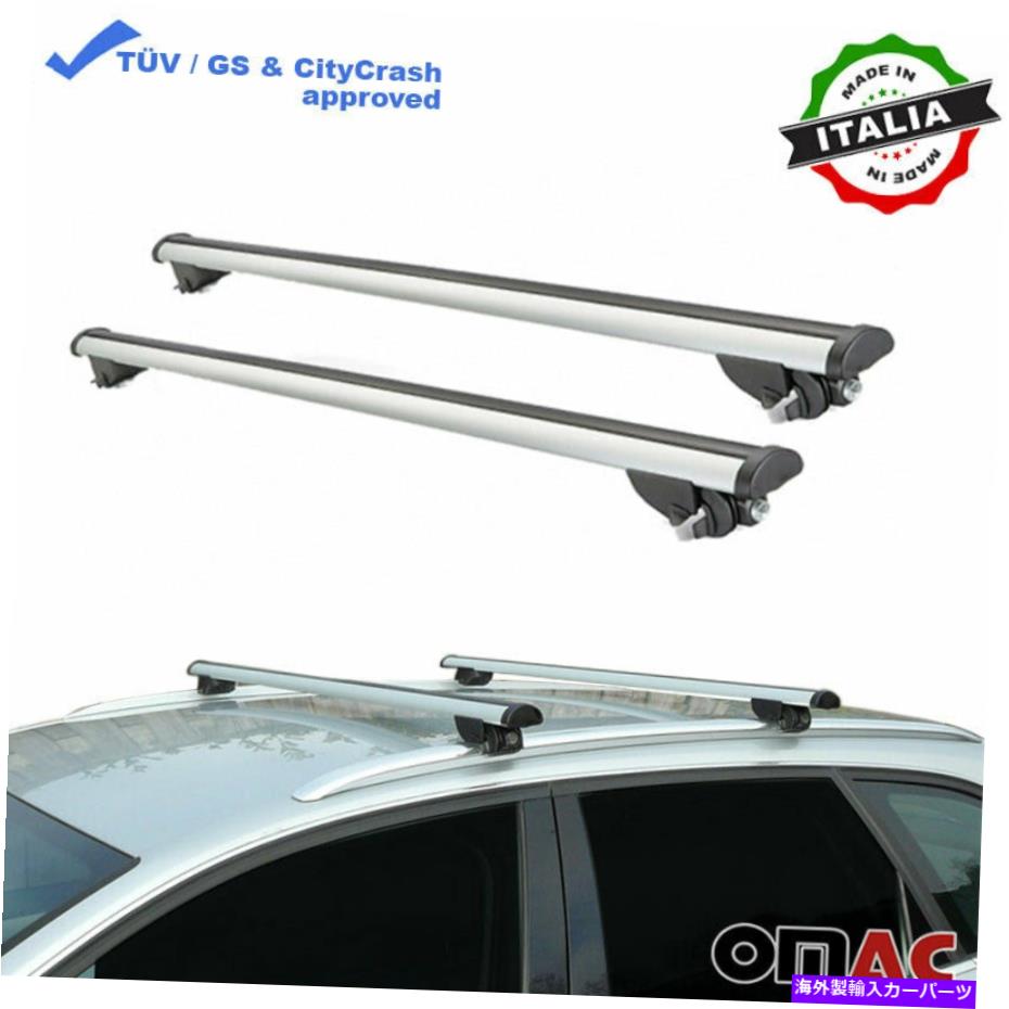 クロスバー ルーフラッククロスバー荷物キャリアシルバーセットフォルクスワーゲンティグアン2016-2022 Roof Rack Cross Bars Luggage Carrier Silver Set for Volkswagen Tiguan 2016-2022【並行輸入品】