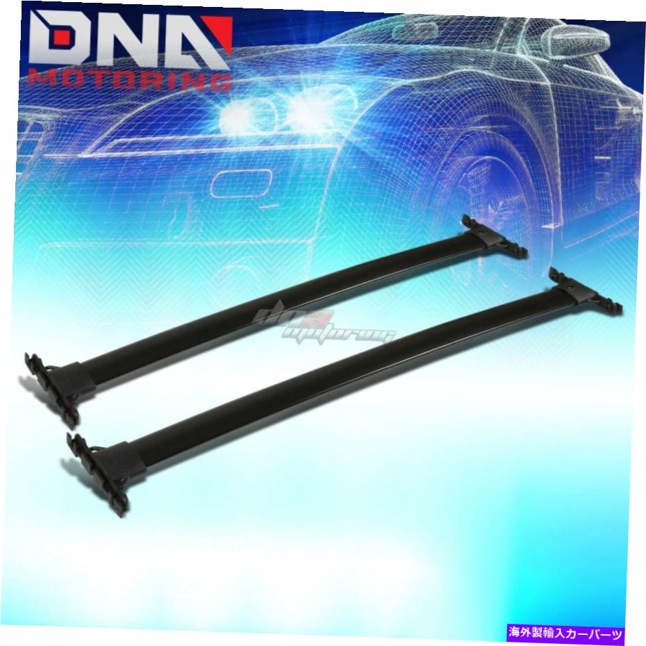 クロスバー 08-13ハイランダーブラックアルミニウムOEスタイルルーフラック/レールトップカーゴクロスバー FOR 08-13 HIGHLANDER BLACK ALUMINUM OE STYLE ROOF RACK/RAIL TOP CARGO CROSS BAR【並行輸入品】